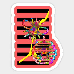 The striped honeykeeper Sticker